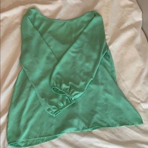 seafoam blouse